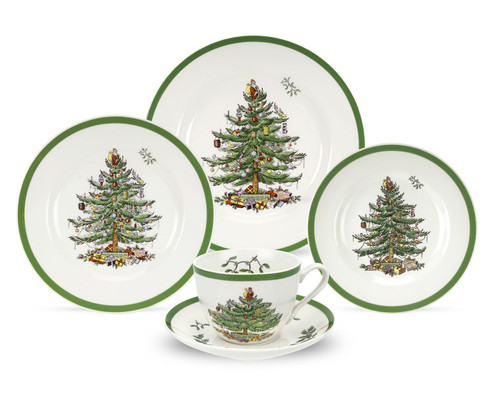 Christmas Tree 5-Piece Place Setting by Spode