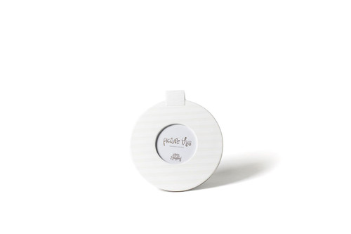 White Medium Stripe Mini 8.5" Round Frame by Happy Everything! White Medium Stripe Mini 8.5" Round Frame by Happy Everything!