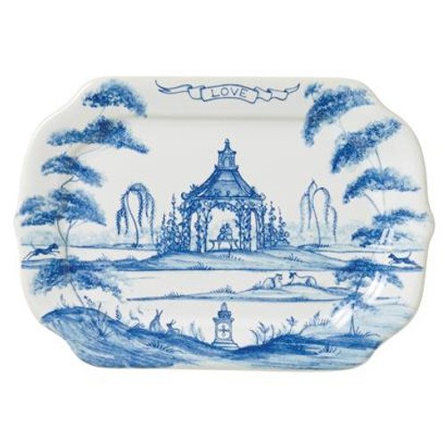 Country Estate Delft Blue Love Gift Tray by Juliska