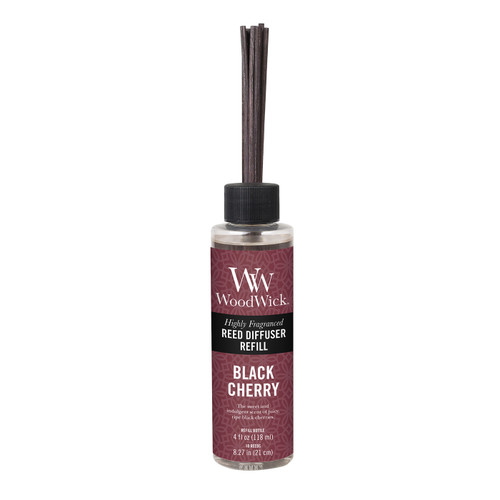 WoodWick Candles Black Cherry 4 oz. Reed Diffuser REFILL