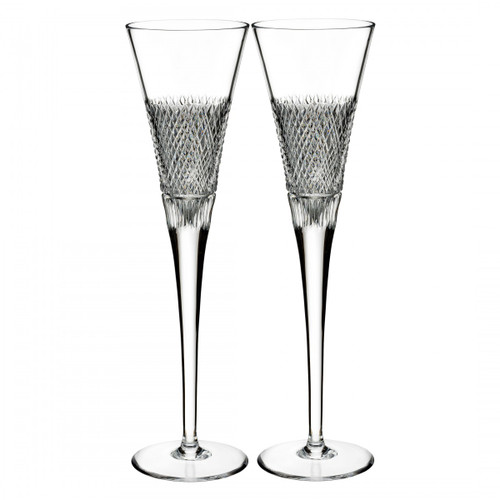 Diamond Line Flute Pair by Waterford