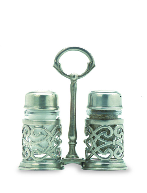 Cutwork Salt & Pepper Caddy by Match Pewter