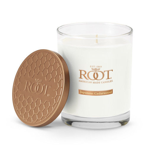 Japanese Cedarwood Hive Glass Candle by Root