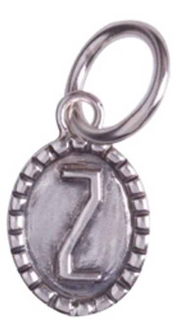 Letter "Z" Imprinted Oval Insignia Charm by Waxing Poetic