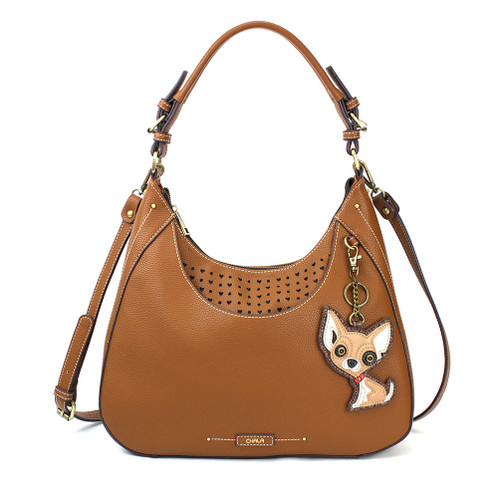 Brown Chihuahua Sweet Hobo Tote by Chala