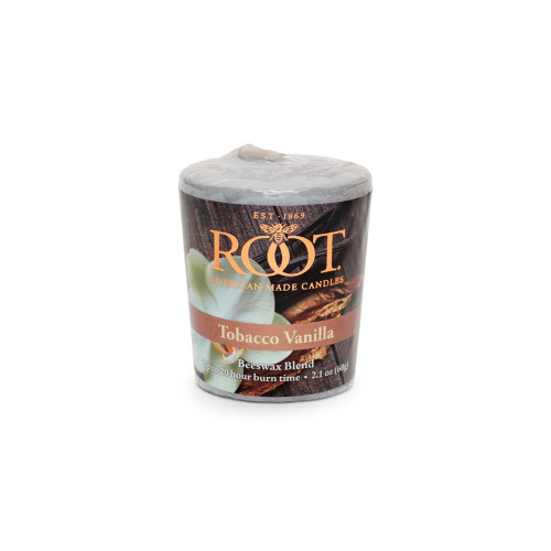 Tobacco Vanilla 20-Hour Beeswax Blend Votive Candle by Root