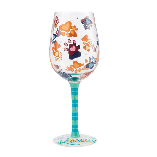 Lolita Wine Glass Love My Rescue by ENESCO