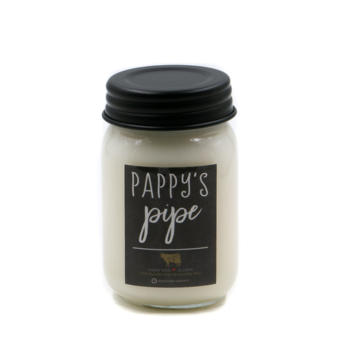 Papy's Pipe 13 oz. Mason Jar Candle by Milkhouse Candle Creamery