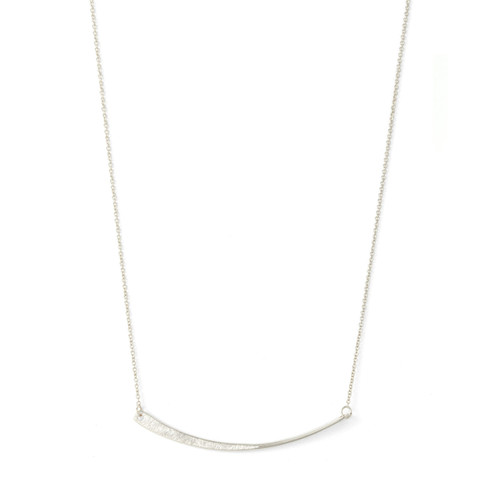 Studio Collection Necklace - Partial etched bar (Silver) by Splendid Iris