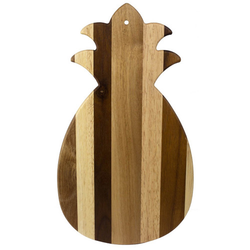 Rock and Branch Shiplap Series Pineapple Shaped Wood Serving and Cutting Board by Totally Bamboo