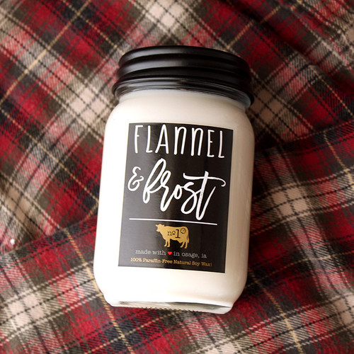 Flannel & Frost 13 oz. Mason Jar Candle by Milkhouse Candle Creamery