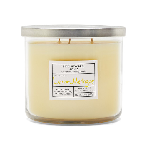 Lemon Meringue Medium Bowl Jar Candle by Stonewall Home