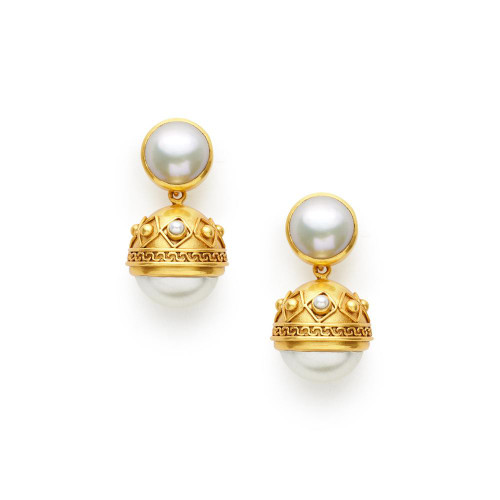 Julie Vos Medici Earring -Pearl