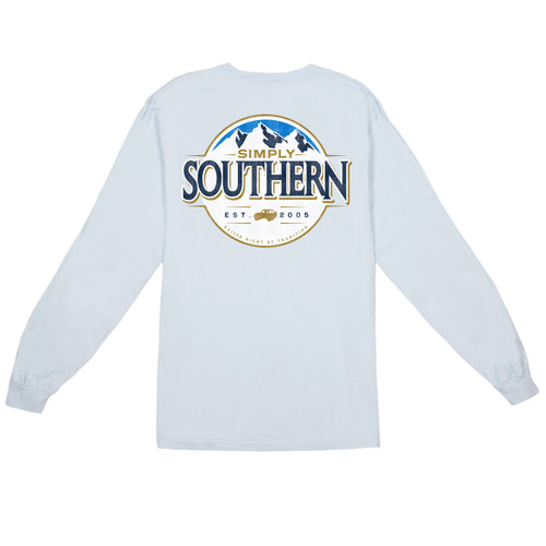 Large Men's Mountain Long Sleeve Tee by Simply Southern Tees