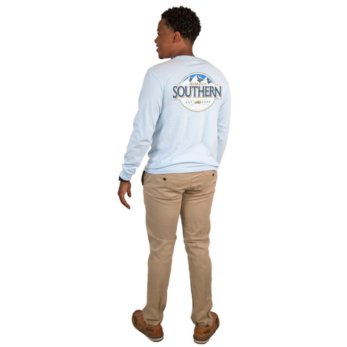 Large Men's Mountain Long Sleeve Tee by Simply Southern Tees