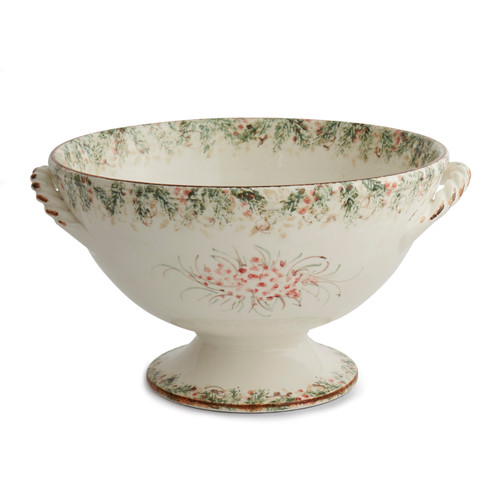 Natale Footed Bowl with Handles - Arte Italica