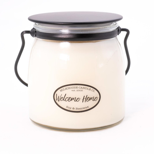 Butter Jar 16 oz. Welcome Home by Milkhouse Candle Creamery