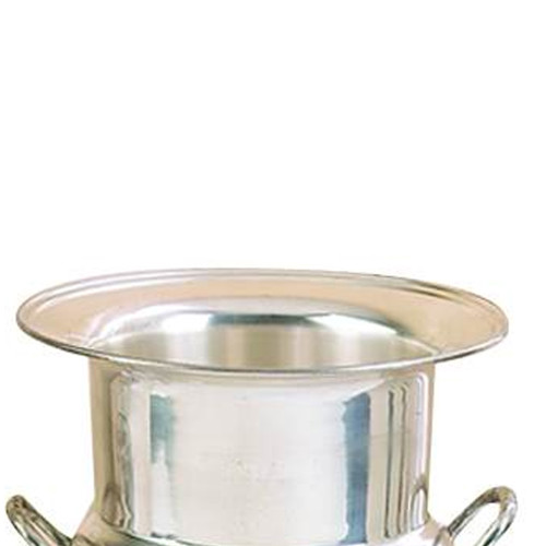 Brass Wine Bucket With Two Side Handles In Traditional Style, Silver