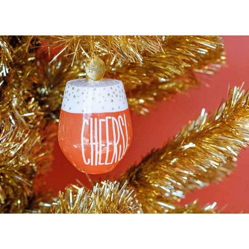 Happy Everything Wine Cheers Ornament