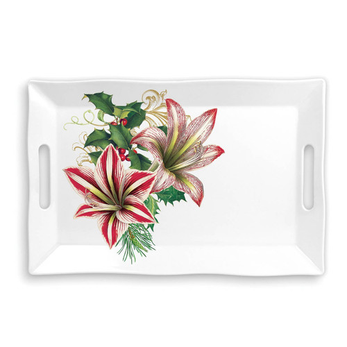 Merry Christmas Melamine Serveware Large Tray by Michel Design Works