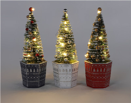 Large Resin Pot with Tree Glow Set by Special T Imports