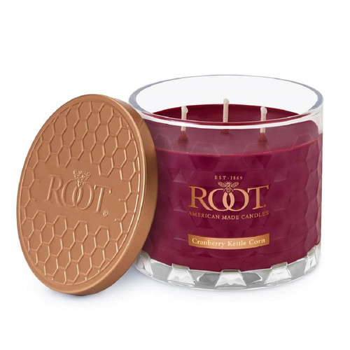 Cranberry Kettle Corn 12 Oz. 3-Wick Honeycomb Candle by Root