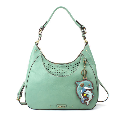 Teal Dolphin Sweet Hobo Tote by Chala