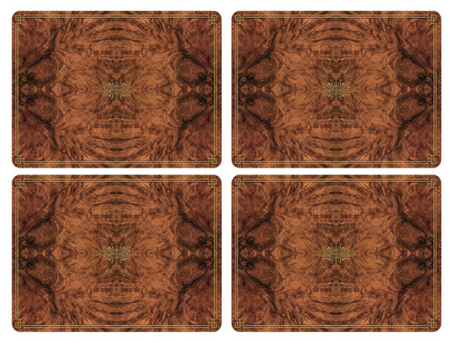 Set of 4 Walnut Burlap Placemats by Pimpernel