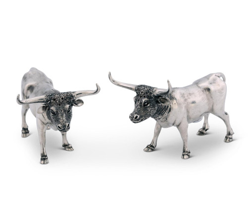 Longhorn Steer Salt & Pepper Set by Vagabond House