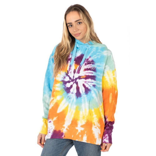 Desert Rainbow Tie Dye Oversized Hoodie - XS by Ivory Ella