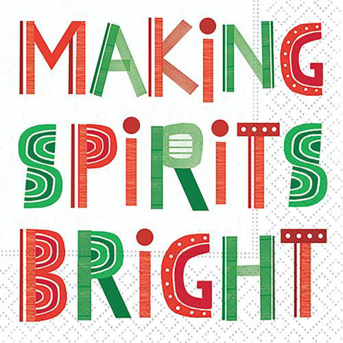 Making Spirits Bright Beverage Napkin (16 pack) by Design Design