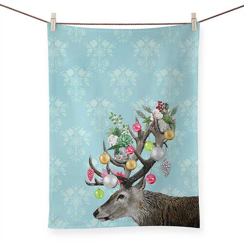 Ornamental Deer Tea Towel by Oopsy Daisy