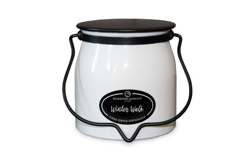 Winter Walk 16 Oz. Butter Jar by Milkhouse Candle Creamery