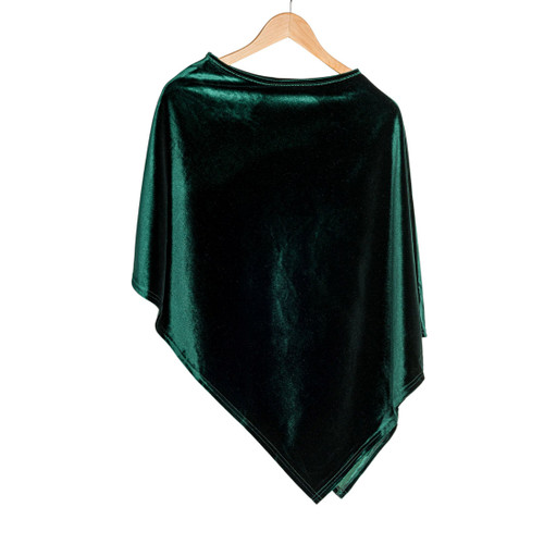 Emerald Green Velvet Poncho - One Size by Howard's Inc.