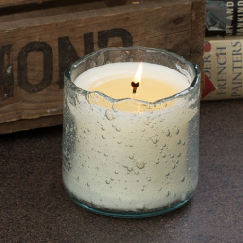 Evergreen 13 oz Clear Artisan Blown Glass Tumbler Candle by Himalayan Candles