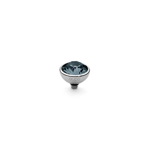 Denim 10mm Silver Interchangeable Top by Qudo Jewelry