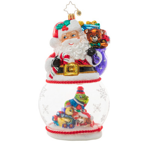 Santa's Magic Snow Globe Ornament by Christopher Radko