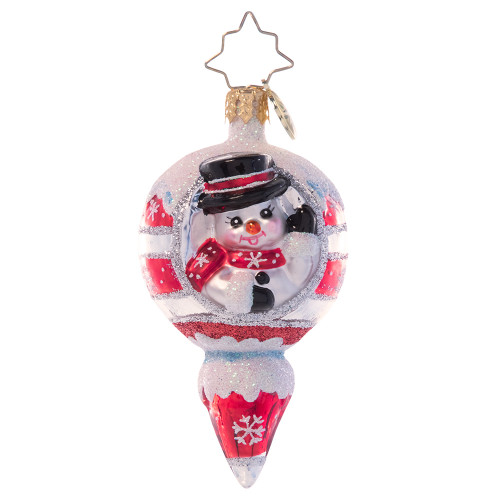 A Frosty Hello Gem Ornament by Christopher Radko