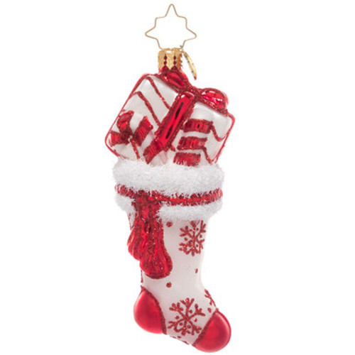 Peppermint Swirl Stocking Ornament by Christopher Radko