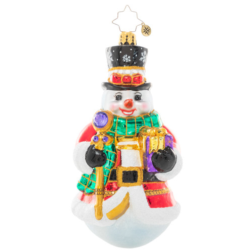 Holiday Splendor Snowman Ornament by Christopher Radko