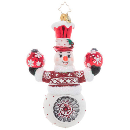 Cheery Snowman Juggler Ornament by Christopher Radko