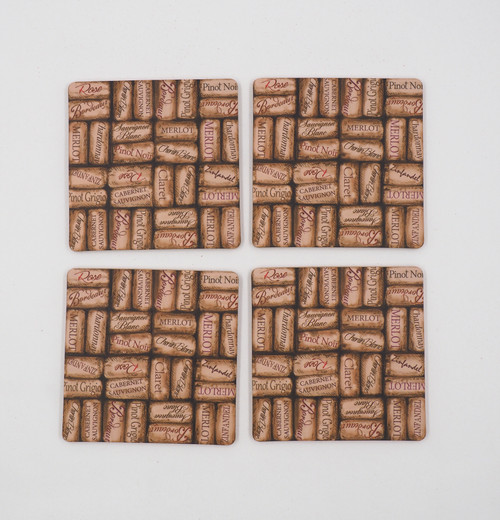 Set of 4 Wine Corks Coaster Set by Sophia's