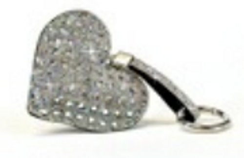 Southern Lights AB Iced Crystal Heart Purse Charm by Jacqueline Kent Jewelry