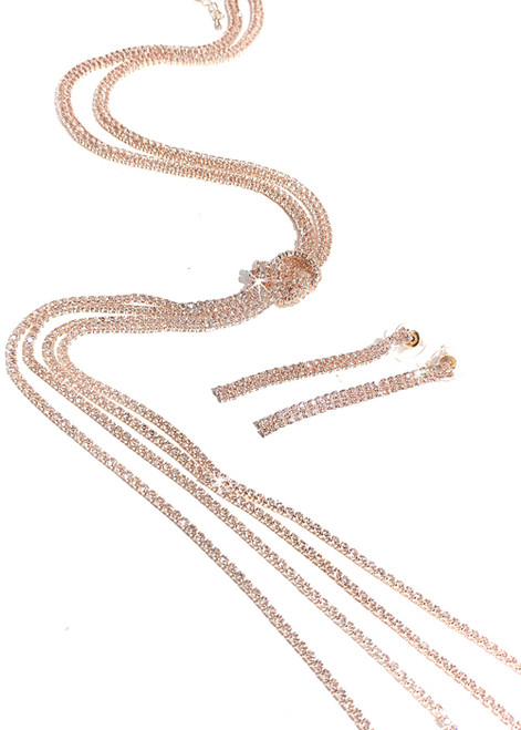 Rose Gold Necklace & Earrings Set by Jacqueline Kent Jewelry