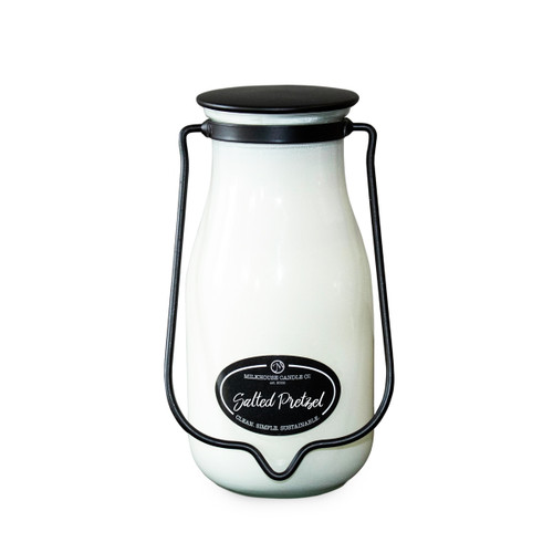 14 Oz. Salted Pretzel Large Milkbottle Jar by Milkhouse Candle Creamery