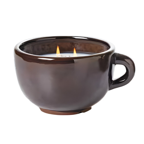 15 Oz. Burnt Caramel Latte Stoneware Large Coffee Cup by Swan Creek Candles