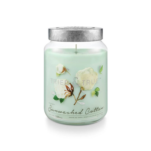 Sunwashed Cotton Extra Large Jar Candle by Tried and True