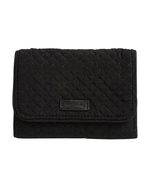 Microfiber Classic Black RFID Riley Compact Wallet