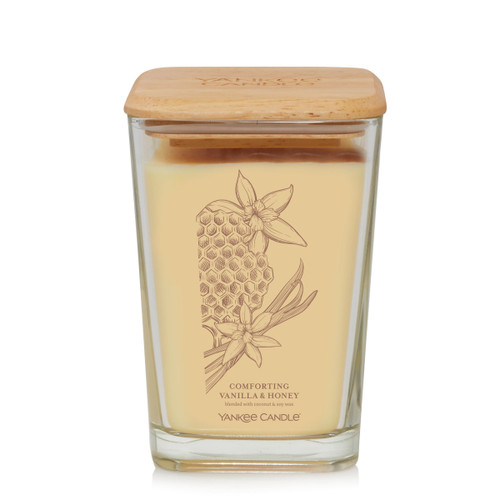 Comforting Vanilla & Honey 19.5 Oz. Large Square Candle by Yankee Candle