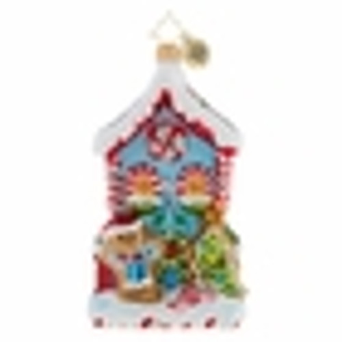 Candy Cane Cottage Ornament by Christopher Radko